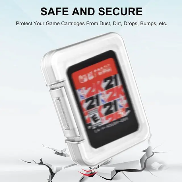 Alt view image 2 of 5 - 20PCS Mini Game Card Storage Case Compatible with Nintendo Switch & Switch OLED, Portable Micro SD/TF Card Protective Holder, Clear Game Cartridge Display Box