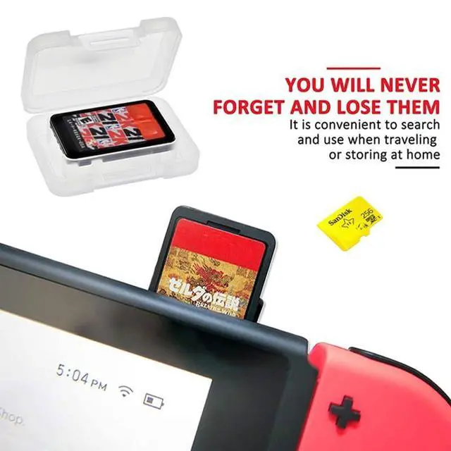 Alt view image 3 of 5 - 20PCS Mini Game Card Storage Case Compatible with Nintendo Switch & Switch OLED, Portable Micro SD/TF Card Protective Holder, Clear Game Cartridge Display Box