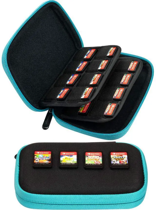 Main image of 32 Switch Game Case for Nintendo Switch, Switch Game Card Storage Holder or SD Memory Card Case (32 Blue/Black)