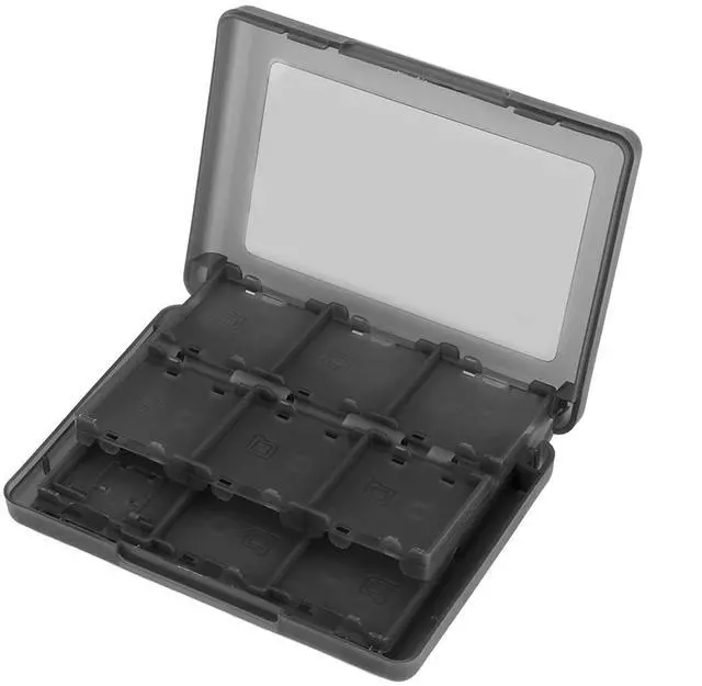 Main image of Switch Game Case, 28 in 1 PP Plastic Black Game Card Storage Box Case Holder, for Nintendo DSL LL