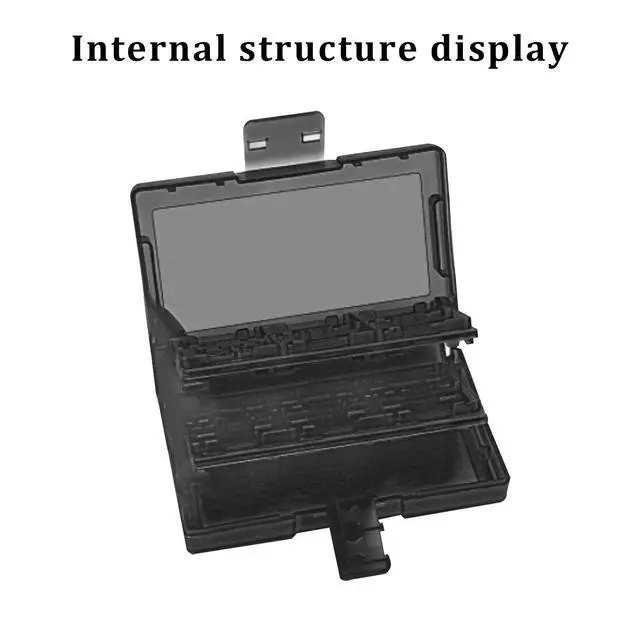 Alt view image 6 of 7 - Switch Game Case, 28 in 1 PP Plastic Black Game Card Storage Box Case Holder, for Nintendo DSL LL