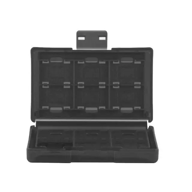 Alt view image 7 of 7 - Switch Game Case, 28 in 1 PP Plastic Black Game Card Storage Box Case Holder, for Nintendo DSL LL