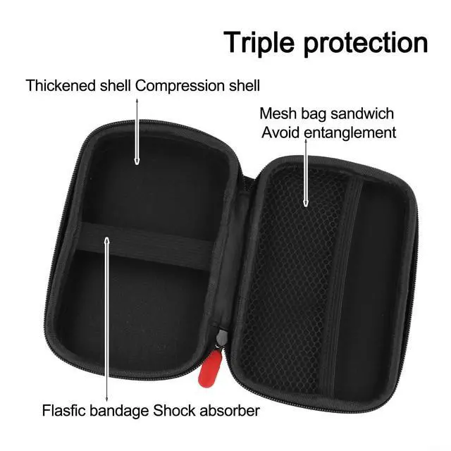 Alt view image 5 of 7 - Hard Carrying Case For Anbernic RG Slide, Premium Flannel Lined Travel Storage Holder With Organizer For Charger And Game Cartridges, Compact Shockproof Protective Shell, Grey