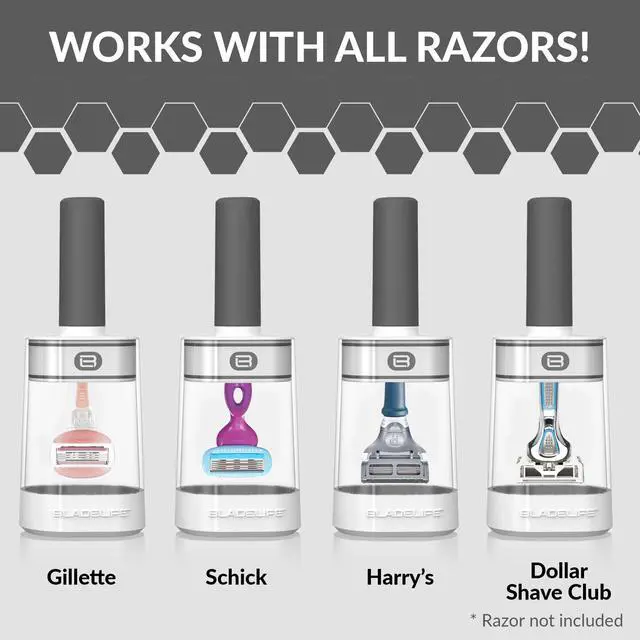 Alt view image 3 of 7 - Razor Storage Device & Travel Case for Men and Women - Fits Leading Razors - Helps Keep Blades Dry, Sharp, and Longer Lasting - Dark Gray