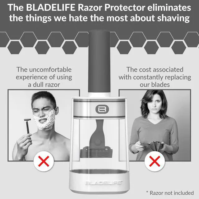 Alt view image 4 of 7 - Razor Storage Device & Travel Case for Men and Women - Fits Leading Razors - Helps Keep Blades Dry, Sharp, and Longer Lasting - Dark Gray