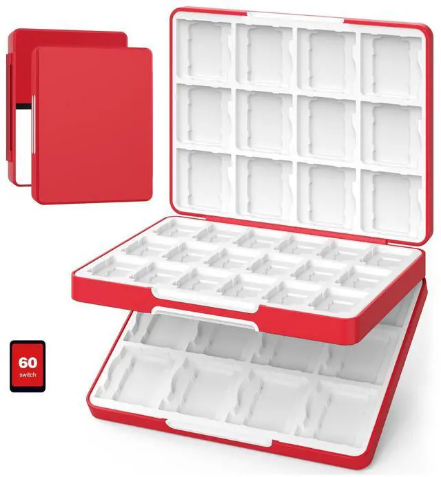Main image of 60 Game Card Case Compatible with Nintendo Switch 2/OLED/3DS/3DSXL