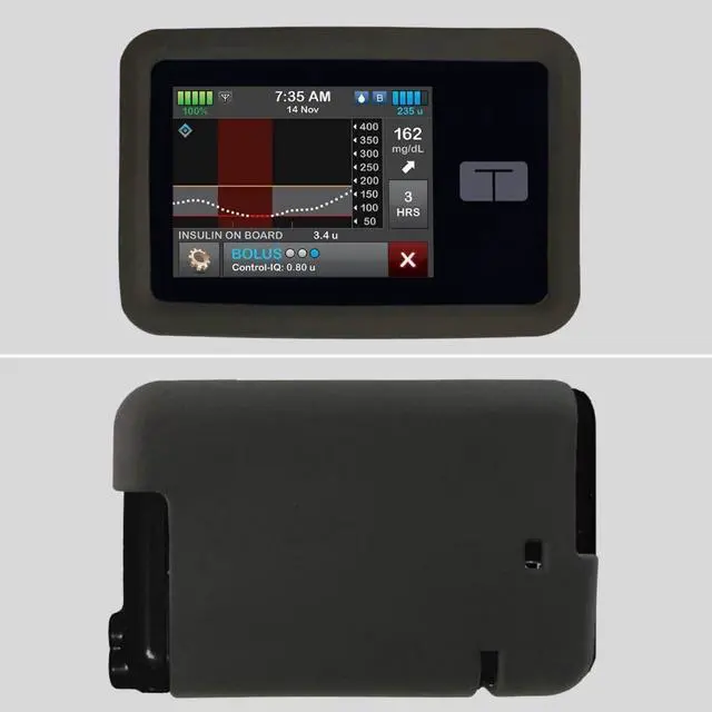 Alt view image 2 of 6 - Tandem t:Slim Gel Skin- Remove Cartridge with Cover on. Soft Silicone fits t:Slim X2 Insulin Pump with Raised, Beveled Edge to Protect Against Scratches and Drops (t:Slim X2 Black)