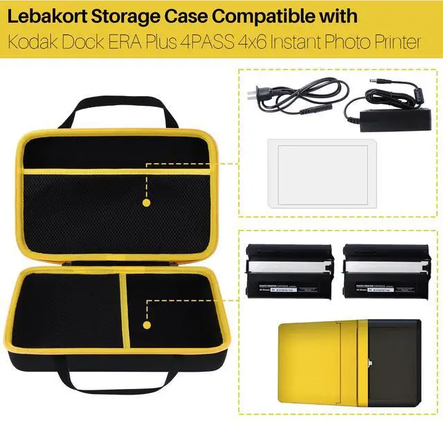 Alt view image 3 of 7 - Storage Case Compatible with KODAK Dock ERA Plus 4PASS 4x6 Instant Photo Printer