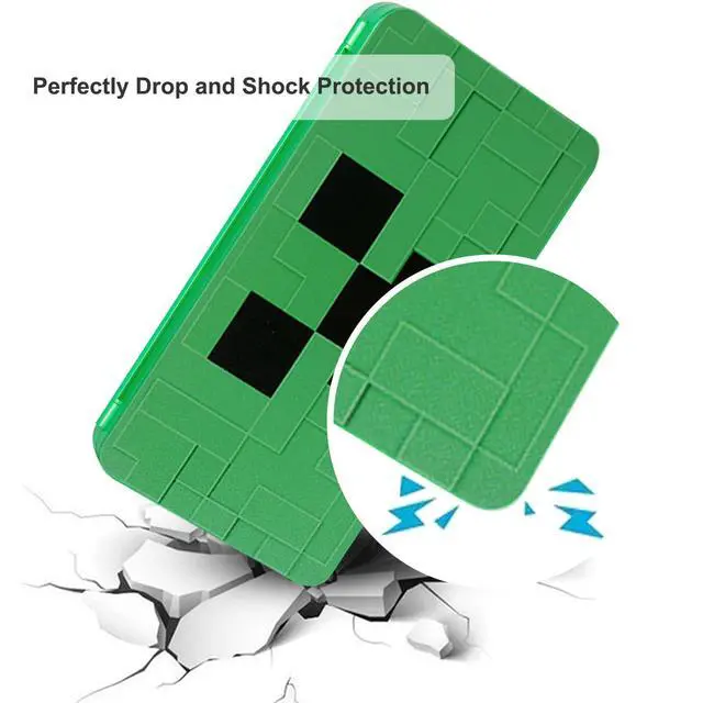 Alt view image 4 of 7 - Game Card Case for Nintendo Switch/Switch 2/OLED/Lite, Portable Switch Game Case Magnetic Closure Games Holder with 24 Slots for Games Cards & SD Cards Durable Cartridge Cases Hard Shell, Green