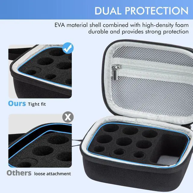 Alt view image 5 of 7 - 10 Slots Peptide Case for Fridge, Vial Storage Case for 1ml 3ml 5ml 10ml 30ml Vials, Insulin Vial Protector Organizer Bag for Diabetic Medication