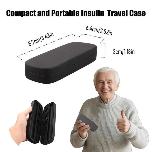 Alt view image 6 of 7 - Insulin Pen Case for 1 Insulin Pen,3 Needles and Cartridge Storage and Transport Slim and Portable Insulin Pen Travel Case for Insulin Pen Holder Keep Diabetic Supplies Organized and Safe Protected