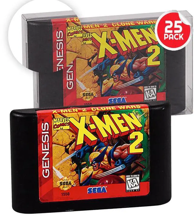 Main image of Video Game Case Protector compatible for Sega Genesis Cartridge - Bulk retail bags game cases. Retro gaming console partner for retro game system collection (pack of 25)