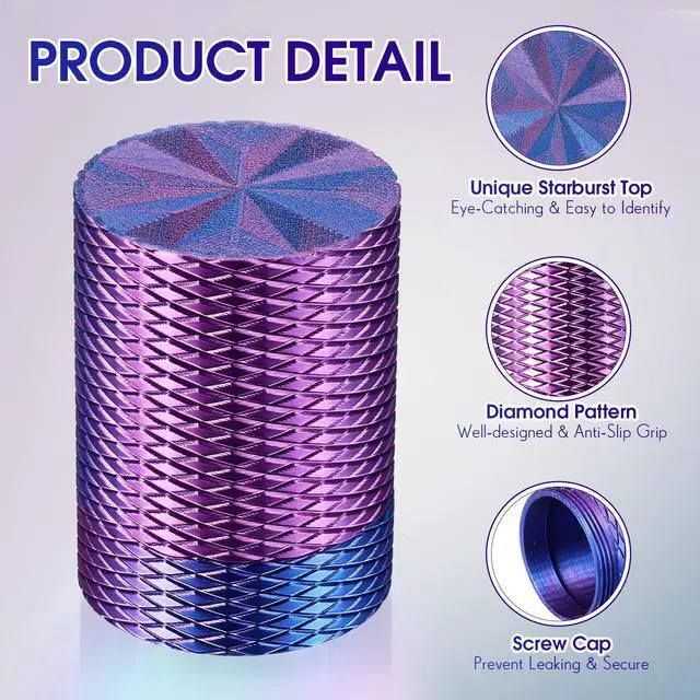 Alt view image 4 of 6 - 3ml Injection Pen Cartridge Storage Tube with Purge Tower, 7 Slot Injection Pen Cartridges Holder for Protection Travel Fill Station Protective Case, Silk Purple Color