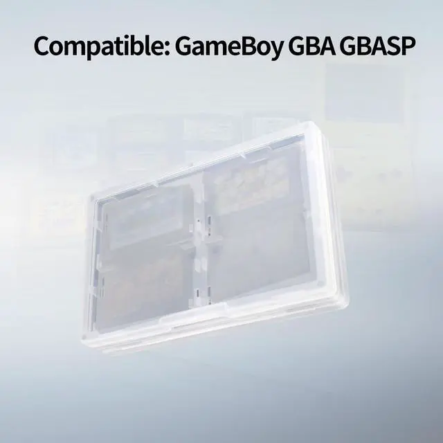Alt view image 2 of 7 - 4in1 Storage Box Protective Case for GameBoy GBA GBASP Game Cartridge Card (Transparent)