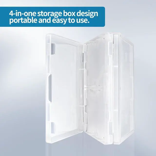 Alt view image 4 of 7 - 4in1 Storage Box Protective Case for GameBoy GBA GBASP Game Cartridge Card (Transparent)