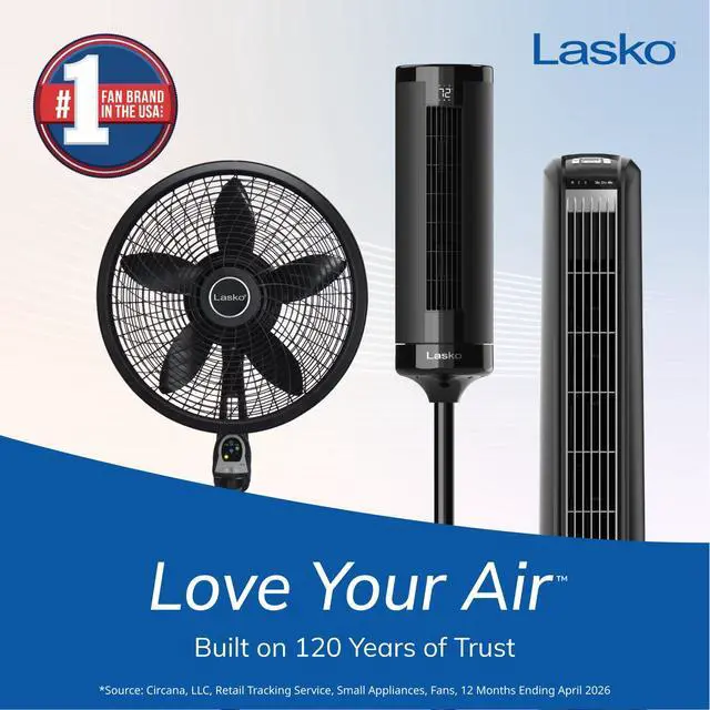 Alt view image 2 of 7 - Oscillating Tower Fan with Remote Control and Timer - Quiet Standing Fan for Bedroom, Office, and Home - 3 Speeds - Powerful Cooling Air - 2511 - 36" Tall - Black