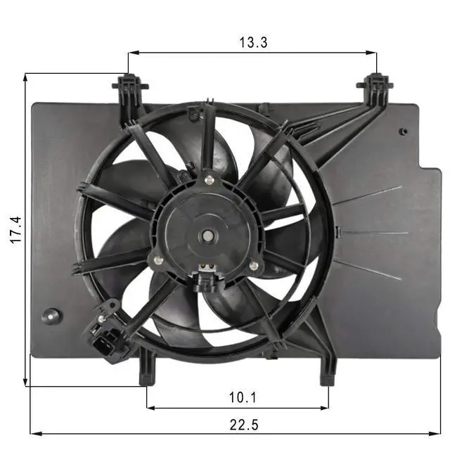 Alt view image 6 of 7 - FD04 Radiator Electric Fan Assy for Ford Fiesta 2011-19 BE8Z8C607A