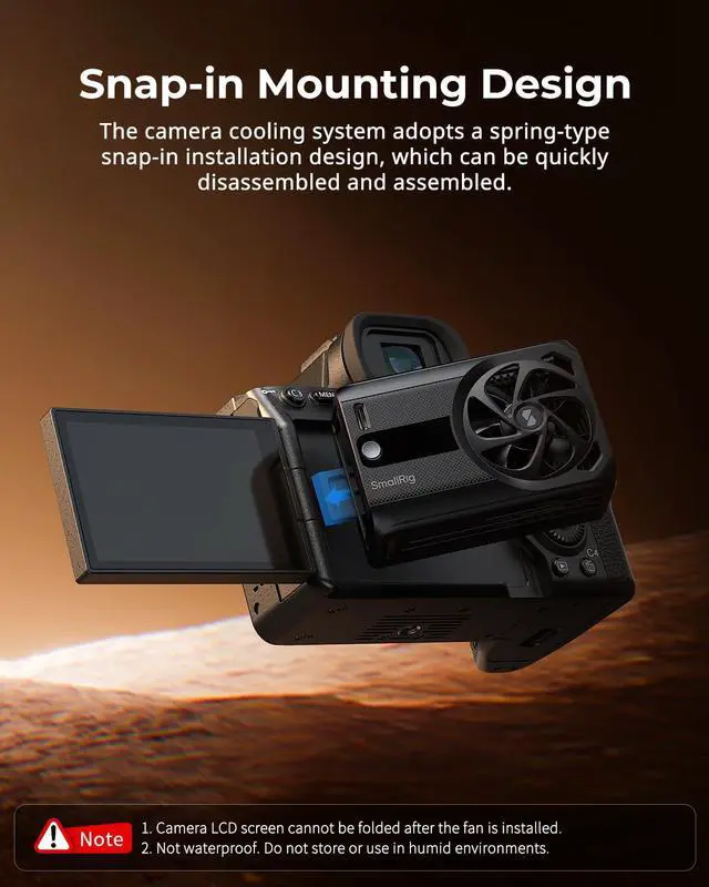 Alt view image 7 of 7 - TEC Cooling Fan Built-in Battery, External Camera Cooling System with TEC Cooling Module, for Sony A7 IV/A7S III/A7C II/A6700/ ZV-E10 / ZV-E10 II/FX3/FX30, for Canon R5/R5 II/R6 III/R6 V