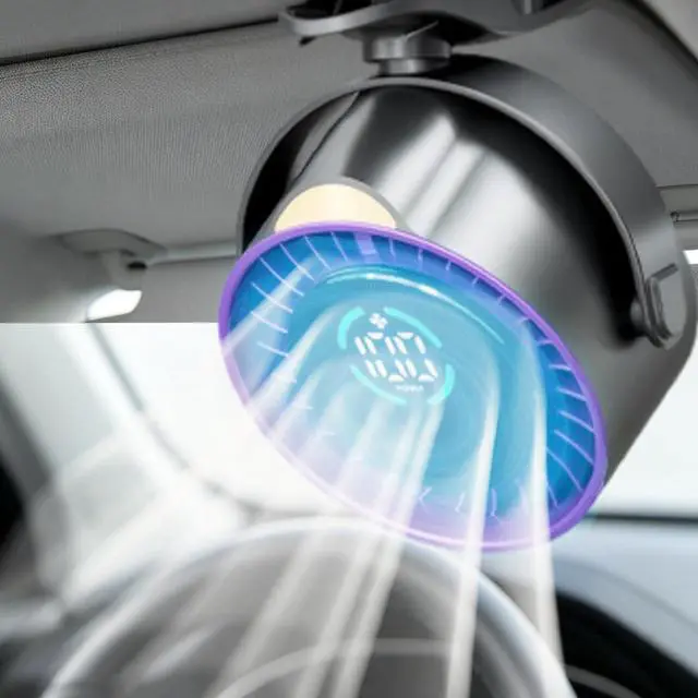 Main image of Car Fan,3in1 Portable Fan Clipon/Hang/Stand 3D Circulating Air Car Cooler with LED Display,USB Rechargeable Quiet Vehicle Fan for SUV Truck RV,Ideal Summer Gift for Drivers