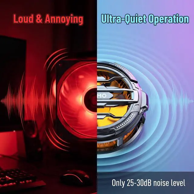 Alt view image 5 of 6 - Magnetic Phone Cooler Gaming Semiconductor Fan for iPhone Android
