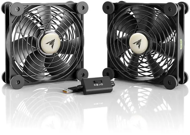 Main image of MULTIFAN S7, Quiet Dual 120mm USB Fan, UL-Certified for Receiver DVR Playstation Xbox Computer Cabinet Cooling