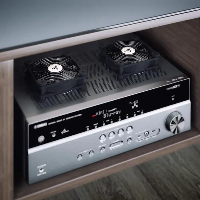 Alt view image 7 of 7 - MULTIFAN S7, Quiet Dual 120mm USB Fan, UL-Certified for Receiver DVR Playstation Xbox Computer Cabinet Cooling