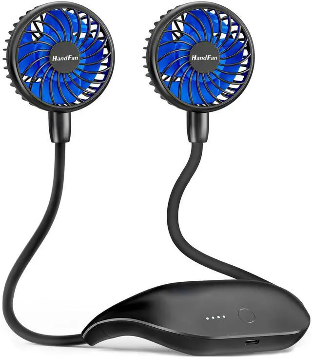 Main image of 10000mAh Portable Neck Fan Rechargeable, 48Hrs Long-Lasted Wearable Personal Fans, Hands Free Necklace Fans, Hanging Cooling Fan for Travel, Hiking, Fishing, Gifts for Women Men