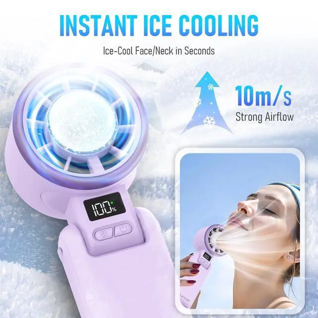 Alt view image 2 of 7 - Portable Handheld Cooling Fan, Travel Essentials, Gifts for Women