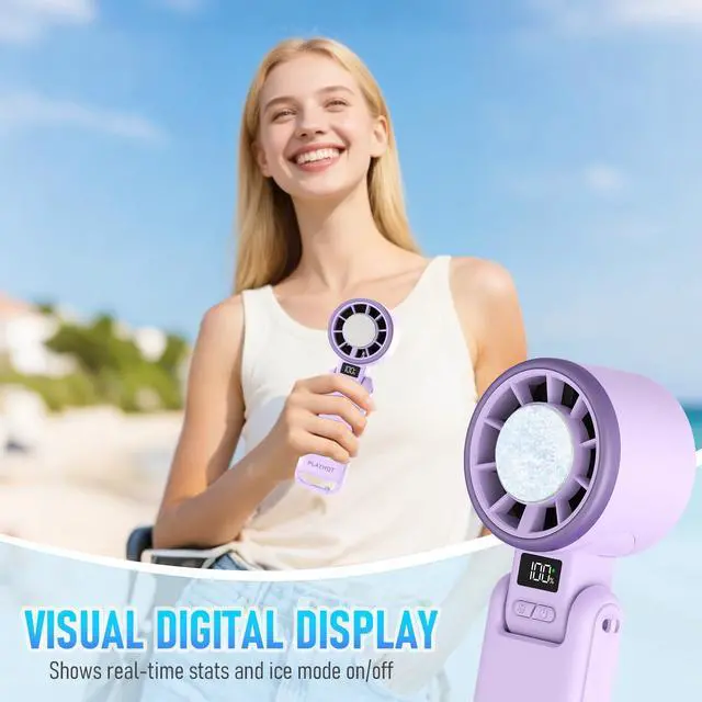 Alt view image 7 of 7 - Portable Handheld Cooling Fan, Travel Essentials, Gifts for Women