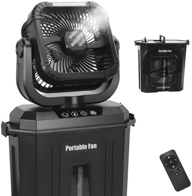 Main image of Portable Oscillating Misting Fan with 12L Water Bucket