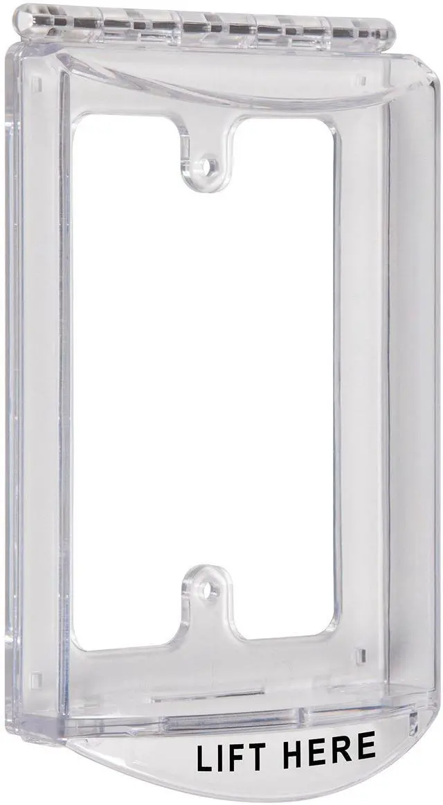 Main image of Safety Technology International, Inc. -6519 Single-Gang Hinged Clear Protective Polycarbonate Cover Multipurpose with Mounting Plate