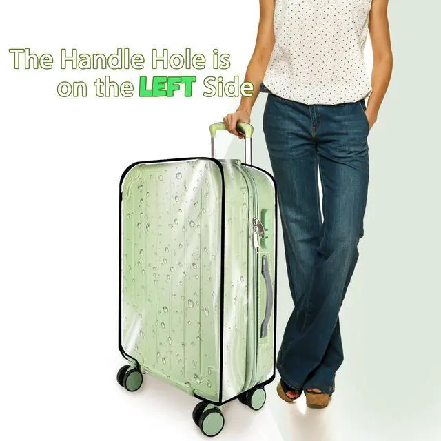 Alt view image 3 of 7 - 3 Pieces Thicken Clear Luggage Cover Protector, 20" 24" 28" PVC Luggage Covers for Suitcase Waterproof Dustproof Anti-scratch Travel Suitcase Covers Case for Wheeled Luggage