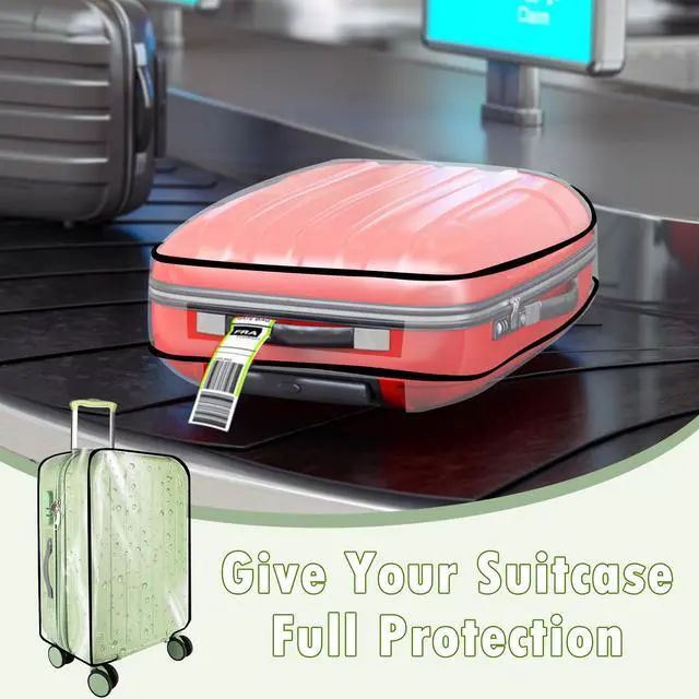 Alt view image 7 of 7 - 3 Pieces Thicken Clear Luggage Cover Protector, 20" 24" 28" PVC Luggage Covers for Suitcase Waterproof Dustproof Anti-scratch Travel Suitcase Covers Case for Wheeled Luggage