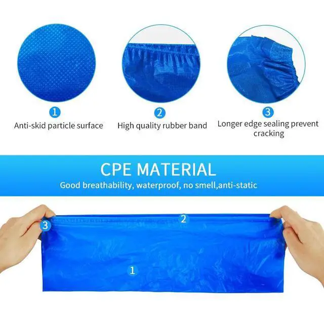 Alt view image 4 of 6 - 200 Pack 100 Pairs Disposable Shoe Covers,Dust proof