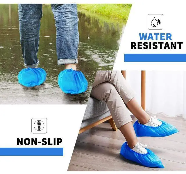 Alt view image 3 of 6 - 200 Pack 100 Pairs Disposable Shoe Covers,Dust proof