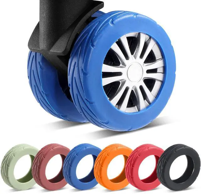 Main image of 8Pcs Upgrade Luggage Wheel Covers, Travel Accessories (Blue)