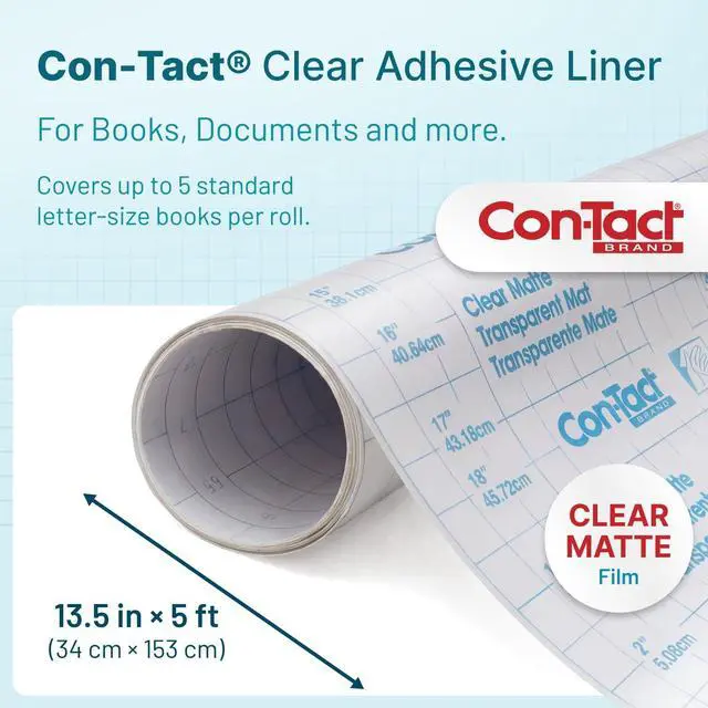 Alt view image 2 of 7 - Brand Clear Adhesive Protective Liner to Cover Books and Documents, 13.5-Inches x 5-Feet (Pack of 3)