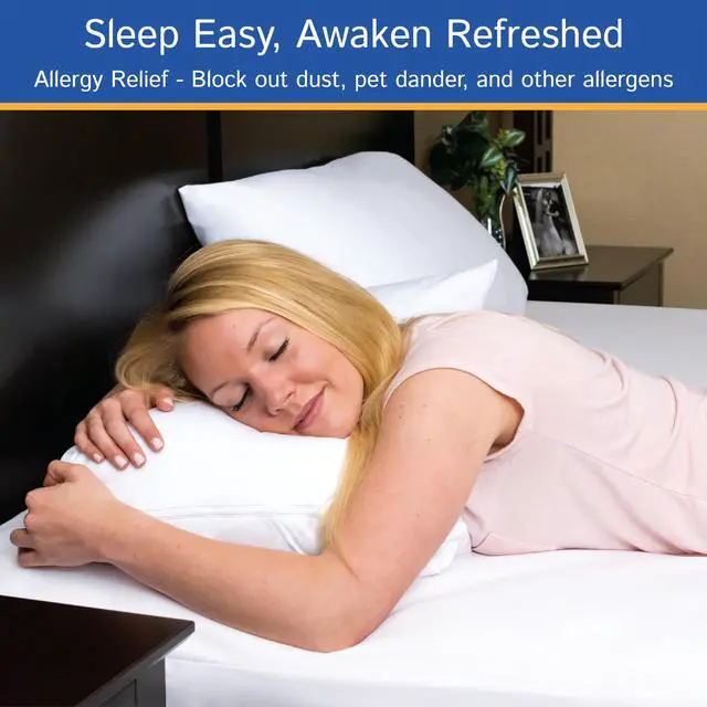 Alt view image 4 of 7 - Twin Extra Long (XL) Mattress Protector Zippered Bed Bug Waterproof Encasement Hypoallergenic Premium Quality Cover Protects Against Dust Allergies White