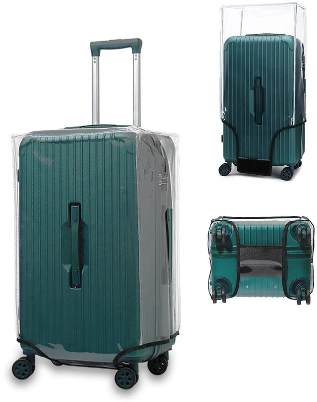 Main image of 32 Inch Trunk Luggage Cover, Transparent PVC Suitacse Cover, Travel Waterproof Clear Luggage Protector Suitcase Cover
