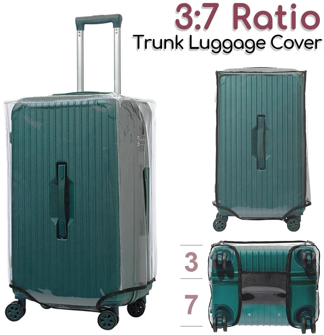 Alt view image 2 of 7 - 32 Inch Trunk Luggage Cover, Transparent PVC Suitacse Cover, Travel Waterproof Clear Luggage Protector Suitcase Cover