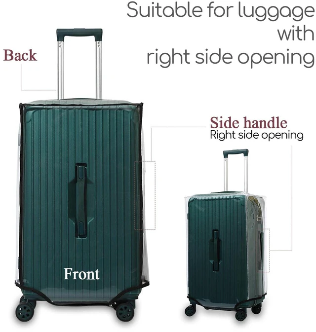 Alt view image 6 of 7 - 32 Inch Trunk Luggage Cover, Transparent PVC Suitacse Cover, Travel Waterproof Clear Luggage Protector Suitcase Cover