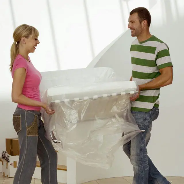 Alt view image 5 of 7 - (72x46) Chair Covers 2 MIL Heavy Duty Polyethylene to Protect Items from Dust Dirt and Spills, Clear, Set of 2