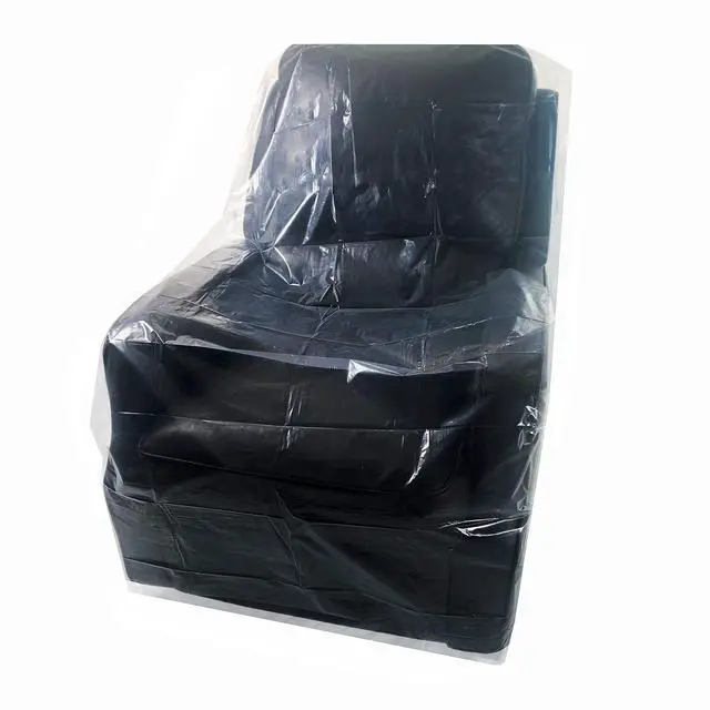 Alt view image 4 of 7 - (72x46) Chair Covers 2 MIL Heavy Duty Polyethylene to Protect Items from Dust Dirt and Spills, Clear, Set of 2