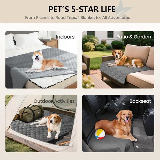 Alt view image 2 of 7 - Waterproof Blanket, Couch Covers for Dogs, Reversible Protector