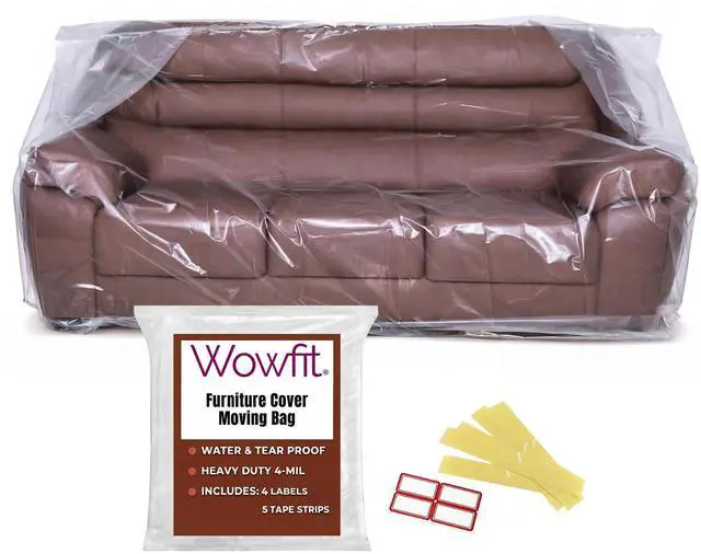 Main image of 4mil Couch Cover for Moving, Clear Sofa Storage Bag, 92Wx42Dx62/41H
