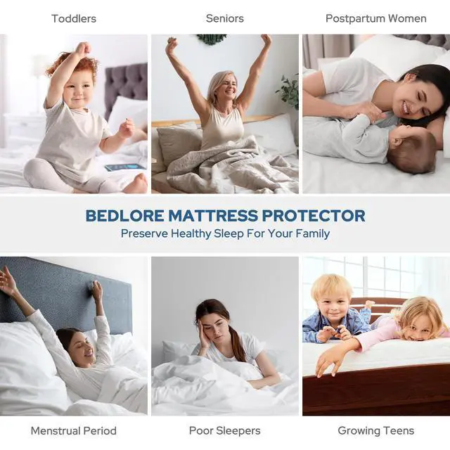 Alt view image 6 of 6 - Waterproof Mattress Protector, King Size Mattress Pad