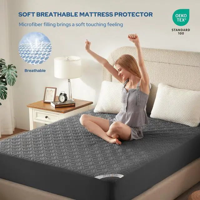 Alt view image 3 of 6 - Waterproof Mattress Protector, King Size Mattress Pad