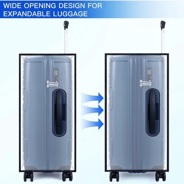 Alt view image 4 of 7 - 3 Pieces Thicken Clear Luggage Cover Protector with Tag Pocket, 20" 24" 28" PVC Luggage Covers for Suitcase Waterproof Dustproof Anti-scratch Travel Suitcase Covers Case for Wheeled Luggage