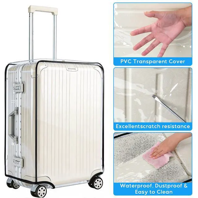 Alt view image 5 of 7 - Clear PVC Suitcase Cover Protectors 30 Inch Luggage Cover Protectors for Wheeled Suitcase 30''