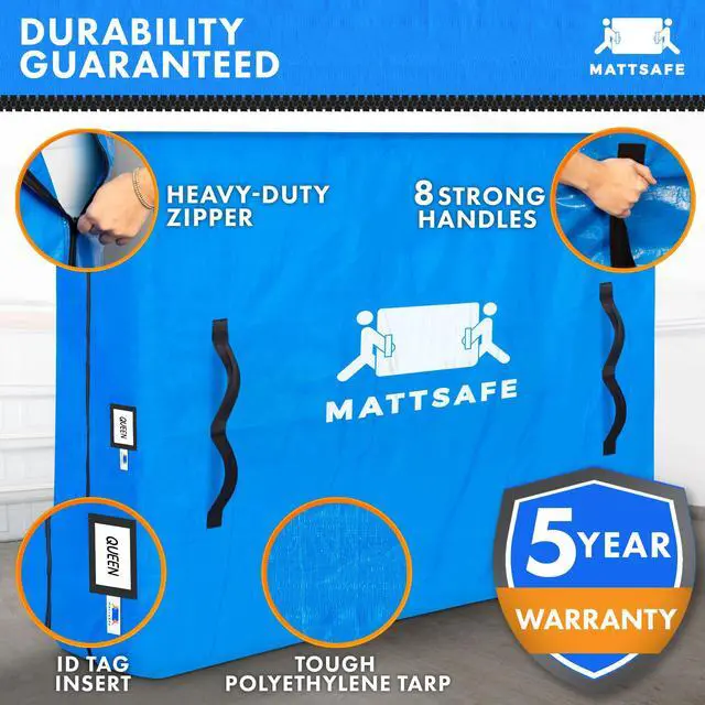 Alt view image 3 of 6 - Queen Size Mattress Bags for Moving and Storage, Bed Cover
